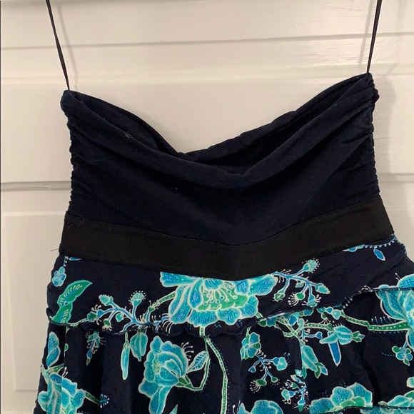 EXPRESS floral strapless dress - Picture 2 of 4